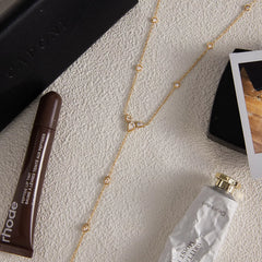 18K Gold-Plated Zircon Chain Necklace OutfitFlow