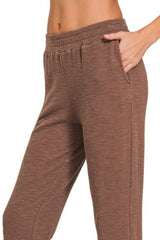 Zenana Cotton Slub Jogger Pants OutfitFlow