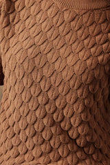 Textured Knit Short Sleeve Pullover OutfitFlow