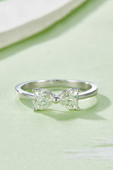 Outfit Flow - 1 Carat Moissanite 925 Sterling Silver Bow Ring