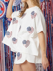 Sequin High-Low Top and Shorts Set OutfitFlow