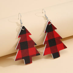 Outfit Flow - Christmas Tree PU Leather Dangle Earrings