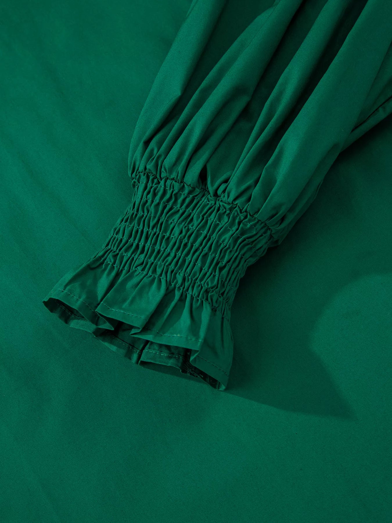 Puffy Flounce Sleeve Leopard Trim V Neck Blouse OutfitFlow