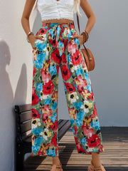 Outfit Flow - Perfee Tied Printed Wide Leg Pants