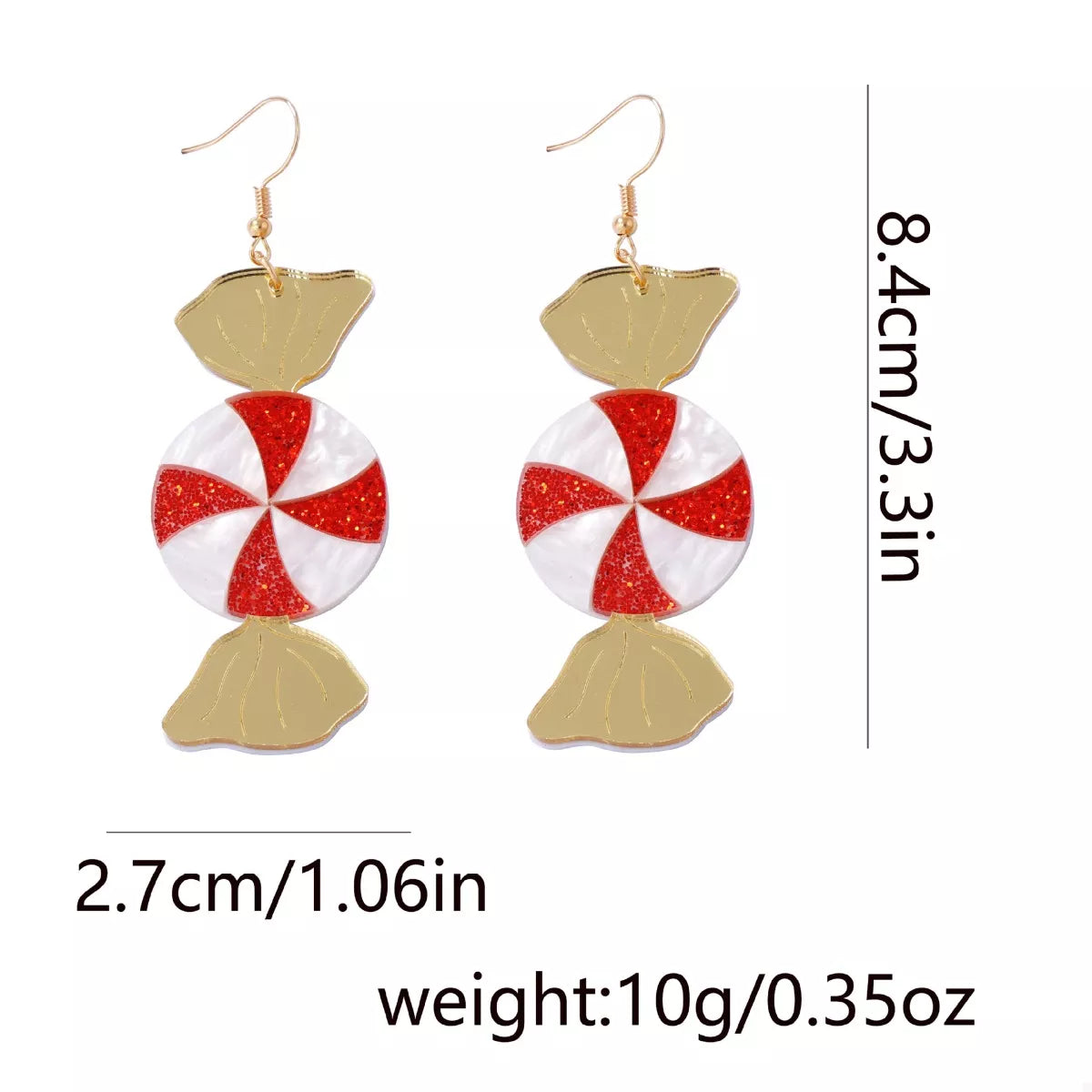 Christmas Candy Drop Earrings OutfitFlow