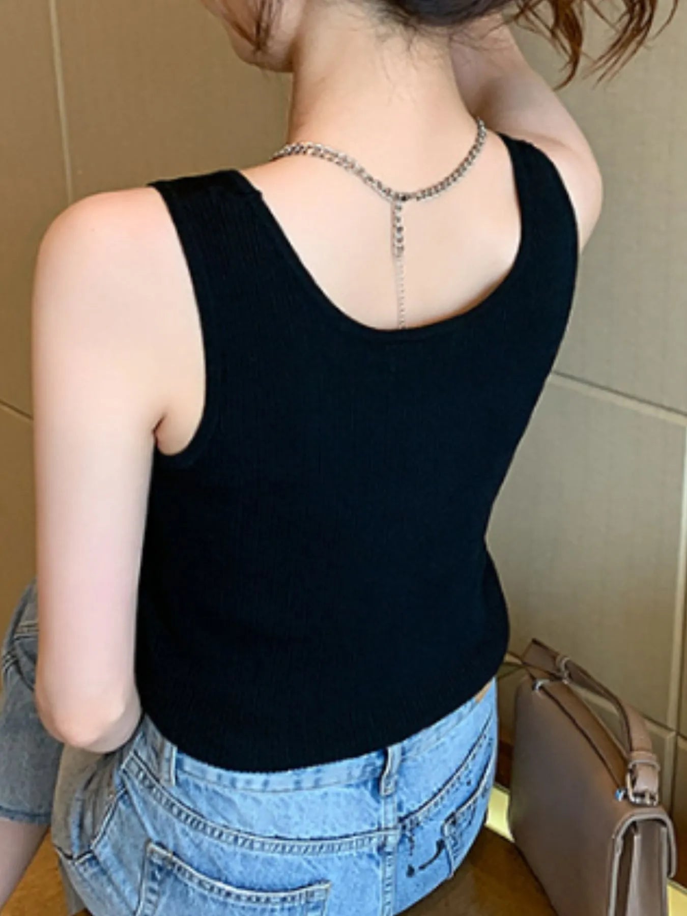 Plus Size Ribbed Scoop Neck Tank OutfitFlow