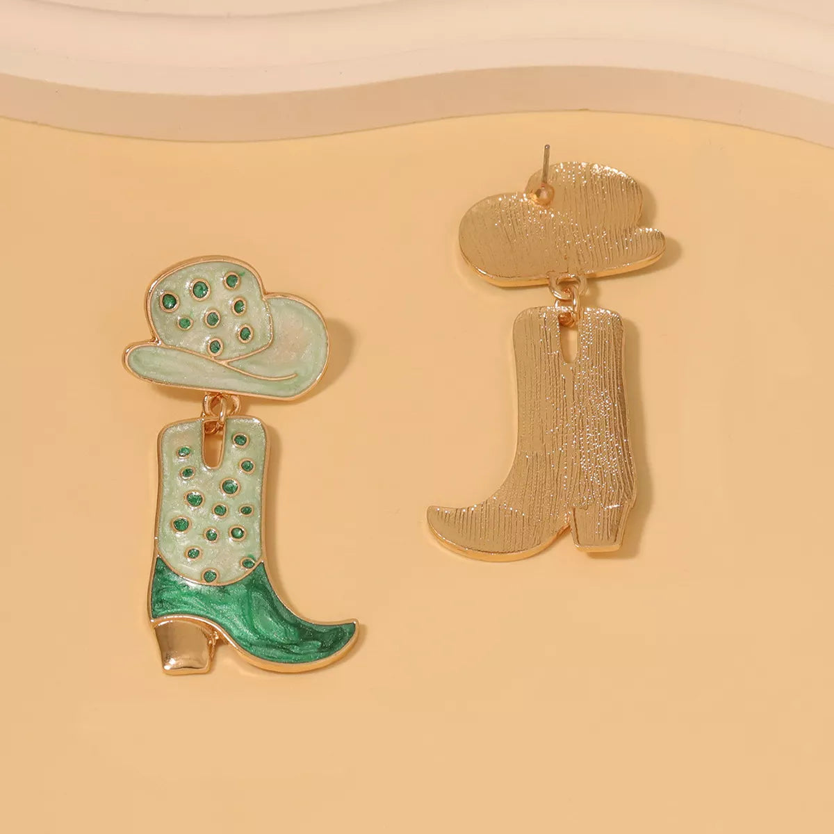 Cowgirl Boot and Hat Dangle Earrings OutfitFlow