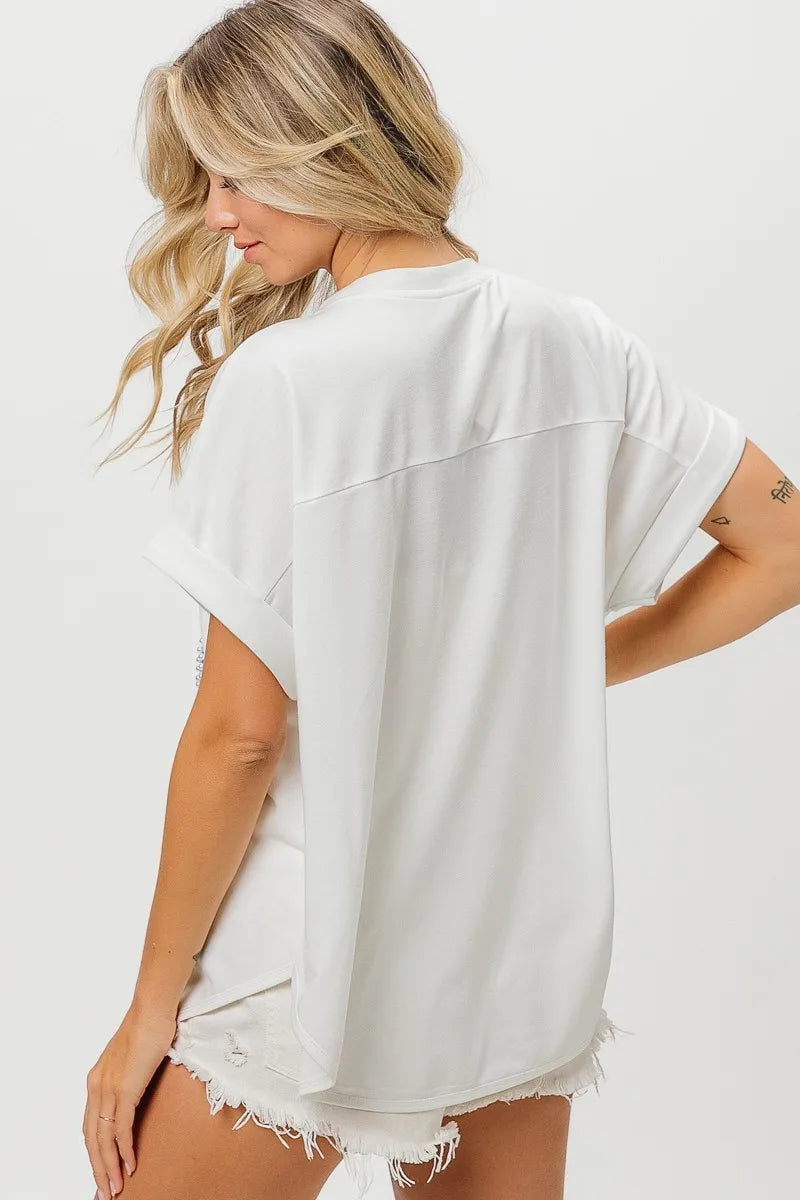 BiBi Fourth Of July Terry T-Shirt OutfitFlow