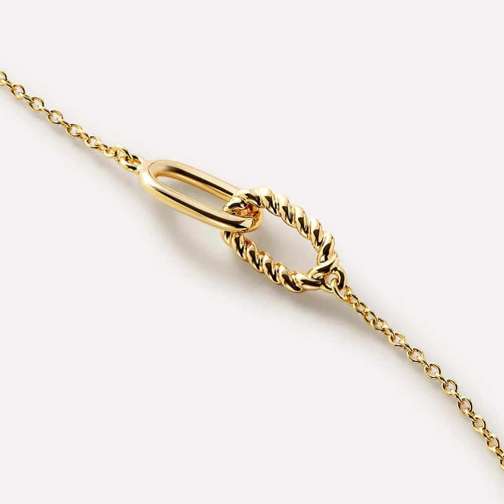 Interlocked Titanium Steel Necklace OutfitFlow