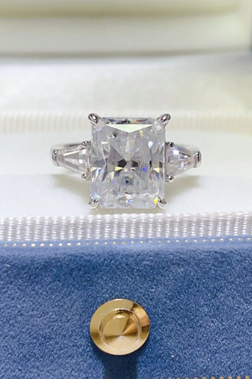 5 Carat Moissanite 925 Sterling Silver Ring Silver OutfitFlow
