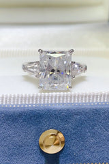 5 Carat Moissanite 925 Sterling Silver Ring Silver OutfitFlow