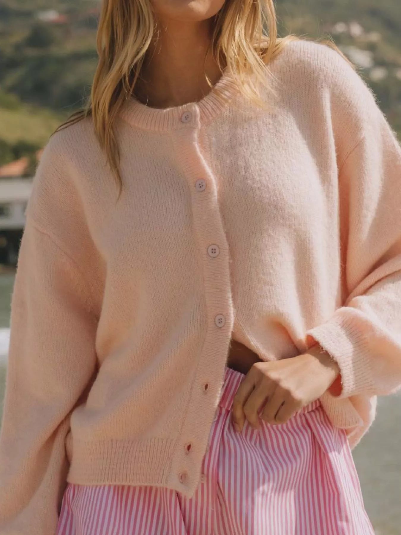 Button-Down Knit Cardigan OutfitFlow