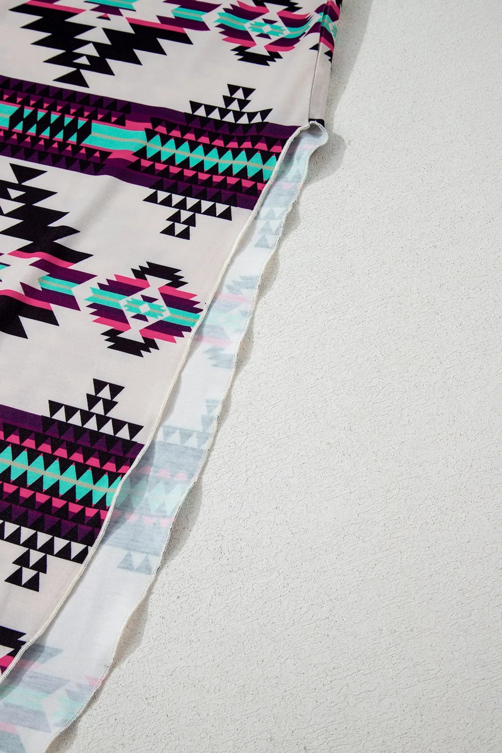 Aztec Print V-Neck Midi Dress OutfitFlow