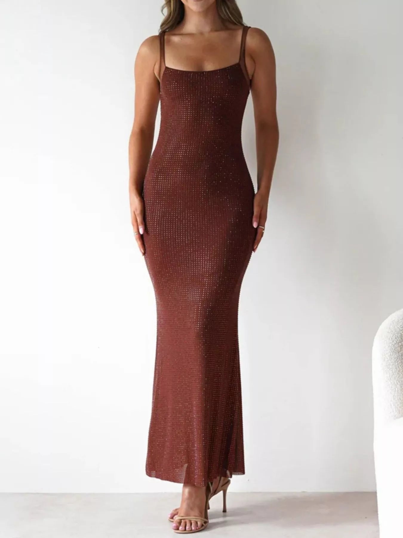 Backless Sleeveless Bodycon Maxi Dress OutfitFlow