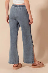 SO ME Mid Rise Drawstring Jeans with Side Snap Button OutfitFlow