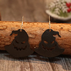 PU Leather Hat Shape Earrings OutfitFlow
