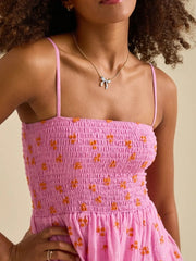 Floral Smocked Tiered Mini Cami Dress OutfitFlow