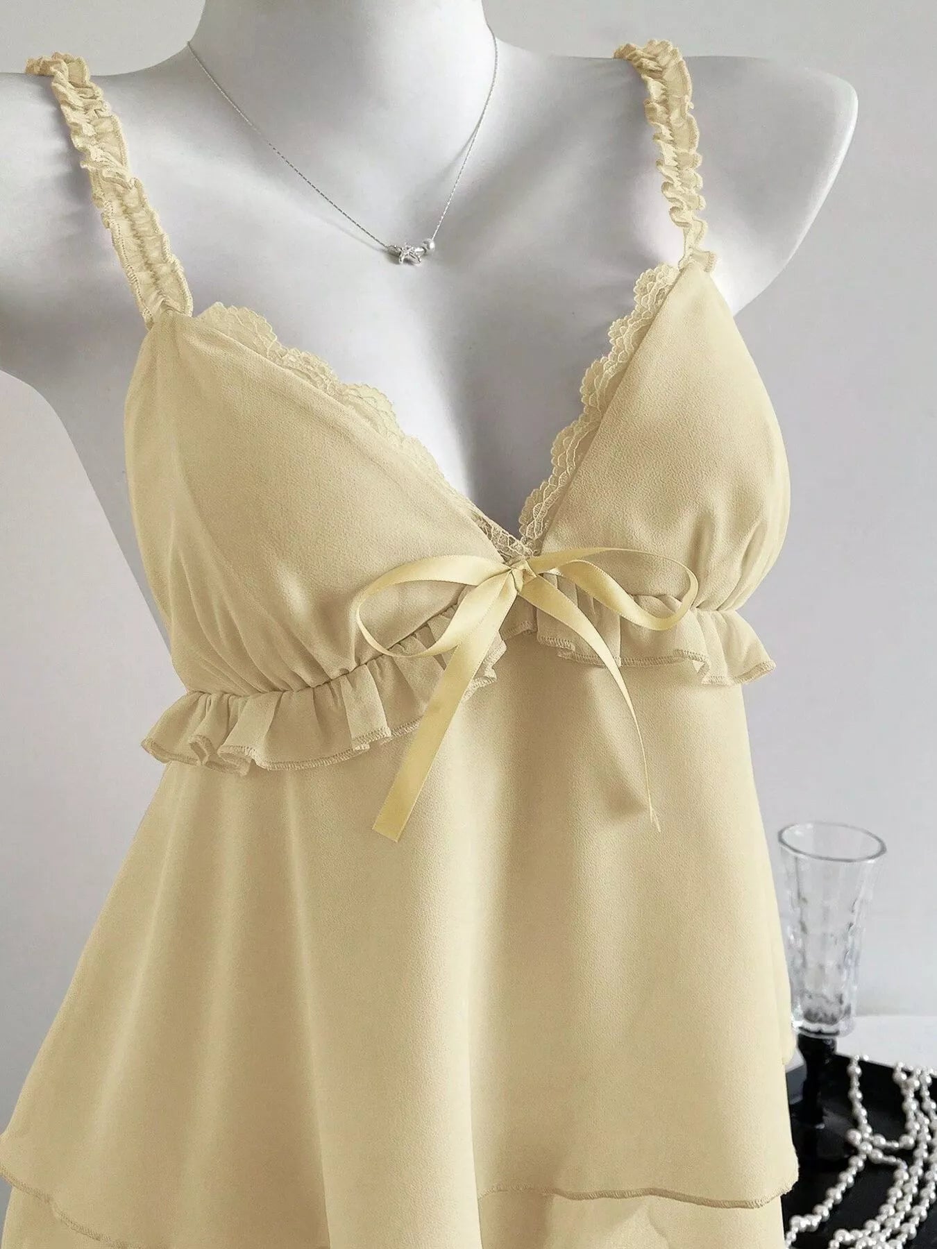 Lace Detail Layered Cami OutfitFlow