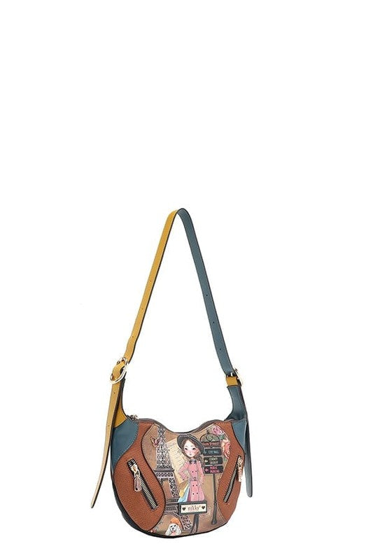 Nicole Lee USA Eco-Leather Saddle Bag OutfitFlow