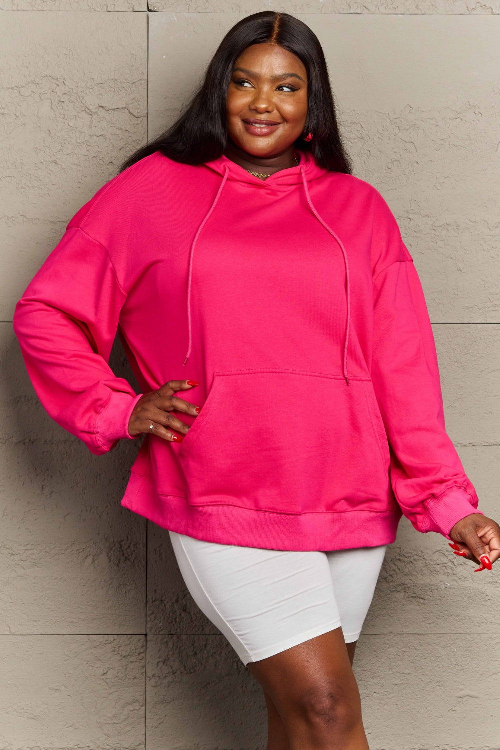 Outfit Flow - Full Size Long Sleeve Dropped Shoulder Hoodie