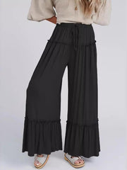 Full Size Frill Wide Leg Pants