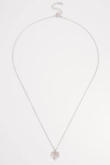 925 Sterling Silver Zircon Maple Leaf Necklace OutfitFlow