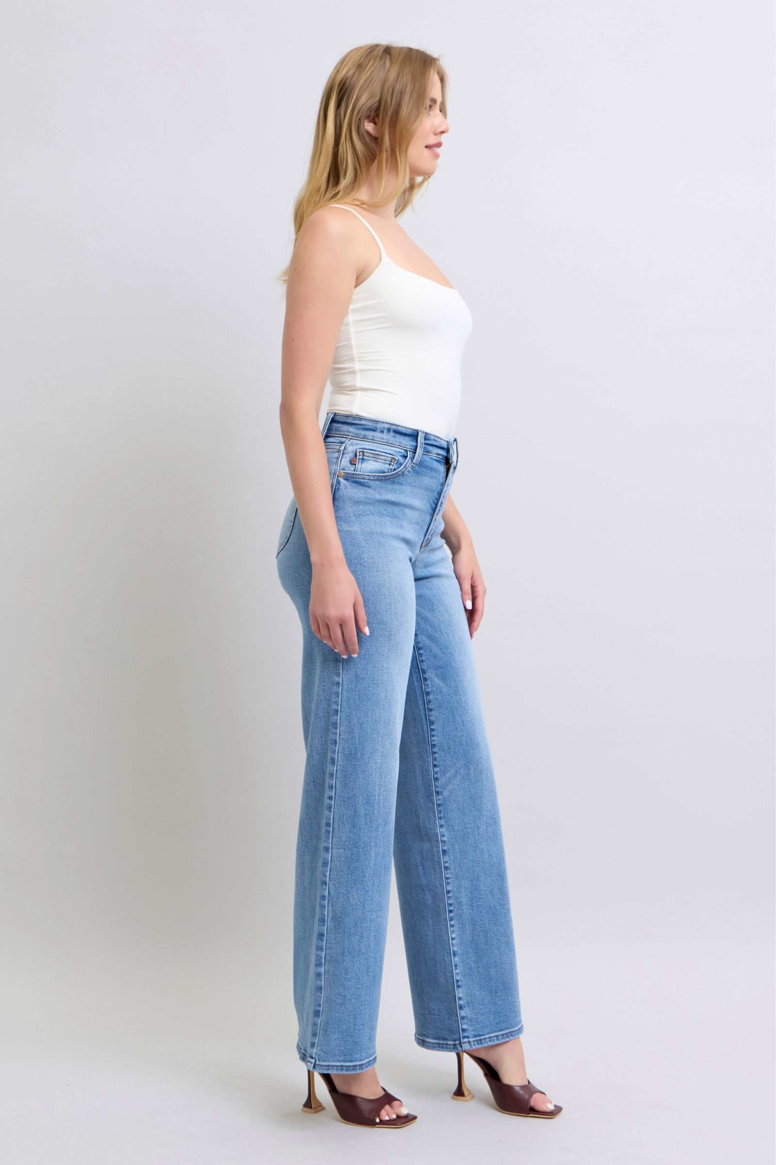 Outfit Flow - Judy Blue Full Size Wide Leg Jeans with Pockets