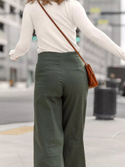 Decor Button Long Sleeve Knit Top OutfitFlow