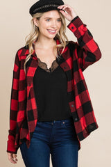 Outfit Flow - Super Lady Plaid Button Up Long Sleeve Shirt