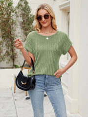 Round Neck Short Sleeve T-Shirt OutfitFlow