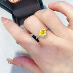 1 Carat Moissanite 925 Sterling Silver Ring Silver OutfitFlow