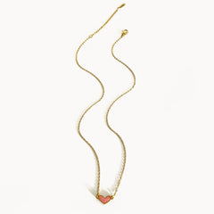 2-Piece Stainless Steel Heart Pendant Necklace OutfitFlow
