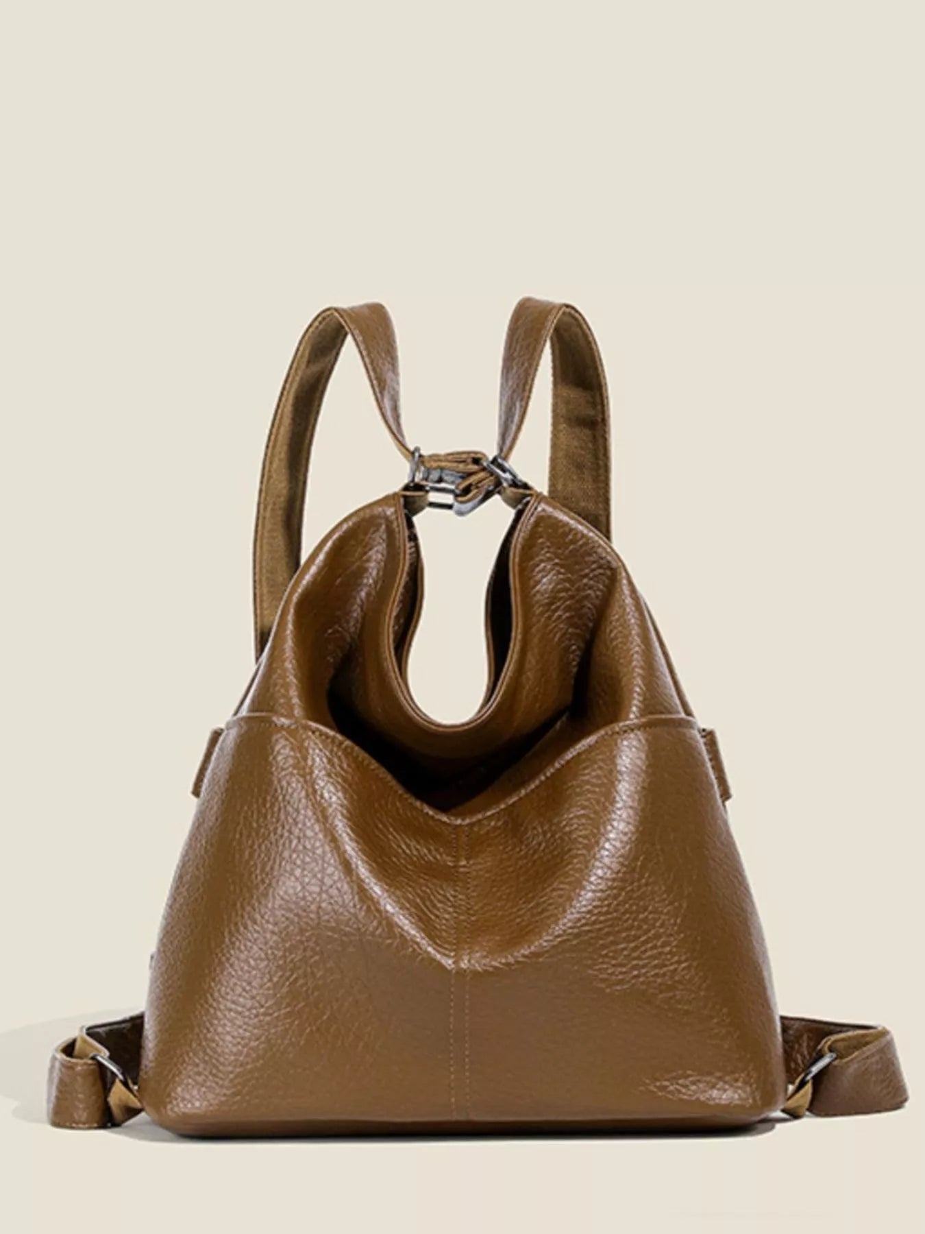 Leather Convertible Shoulder Bag OutfitFlow