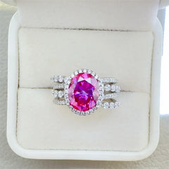 3 Carat Moissanite 925 Sterling Silver Ring OutfitFlow