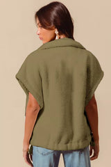 SO ME Over Sized Soft Sherpa Fur Sleeveless Vest Jacket OutfitFlow
