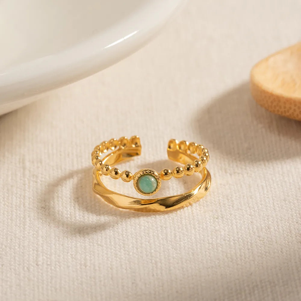 18K Gold-Plated Double Layered Open Ring OutfitFlow