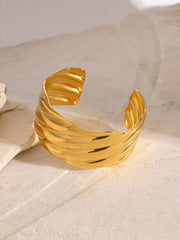 18K Gold-Plated Stainless Steel Open Ring OutfitFlow