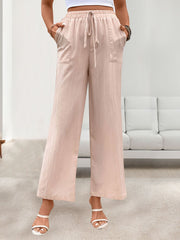 Outfit Flow - Perfee Tied Wide Leg Pants with Pockets