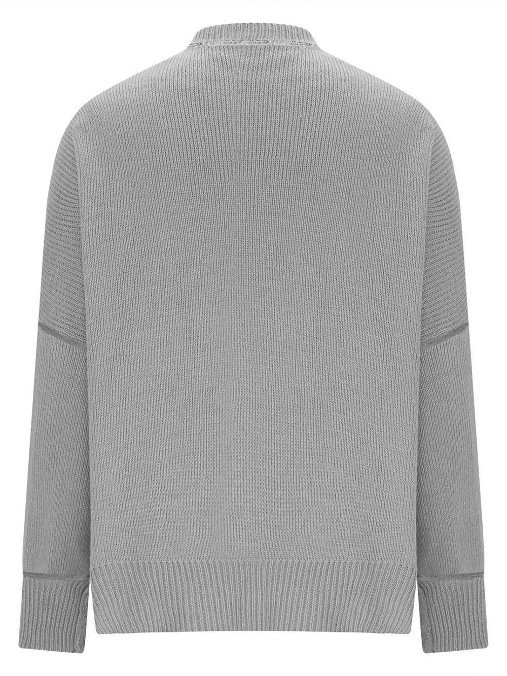 Round Neck Long Sleeve Sweater OutfitFlow