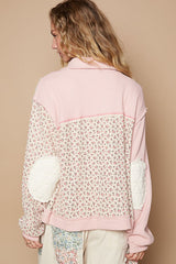 Outfit Flow - POL Floral Exposed Seam Button Up Quilted Jacket