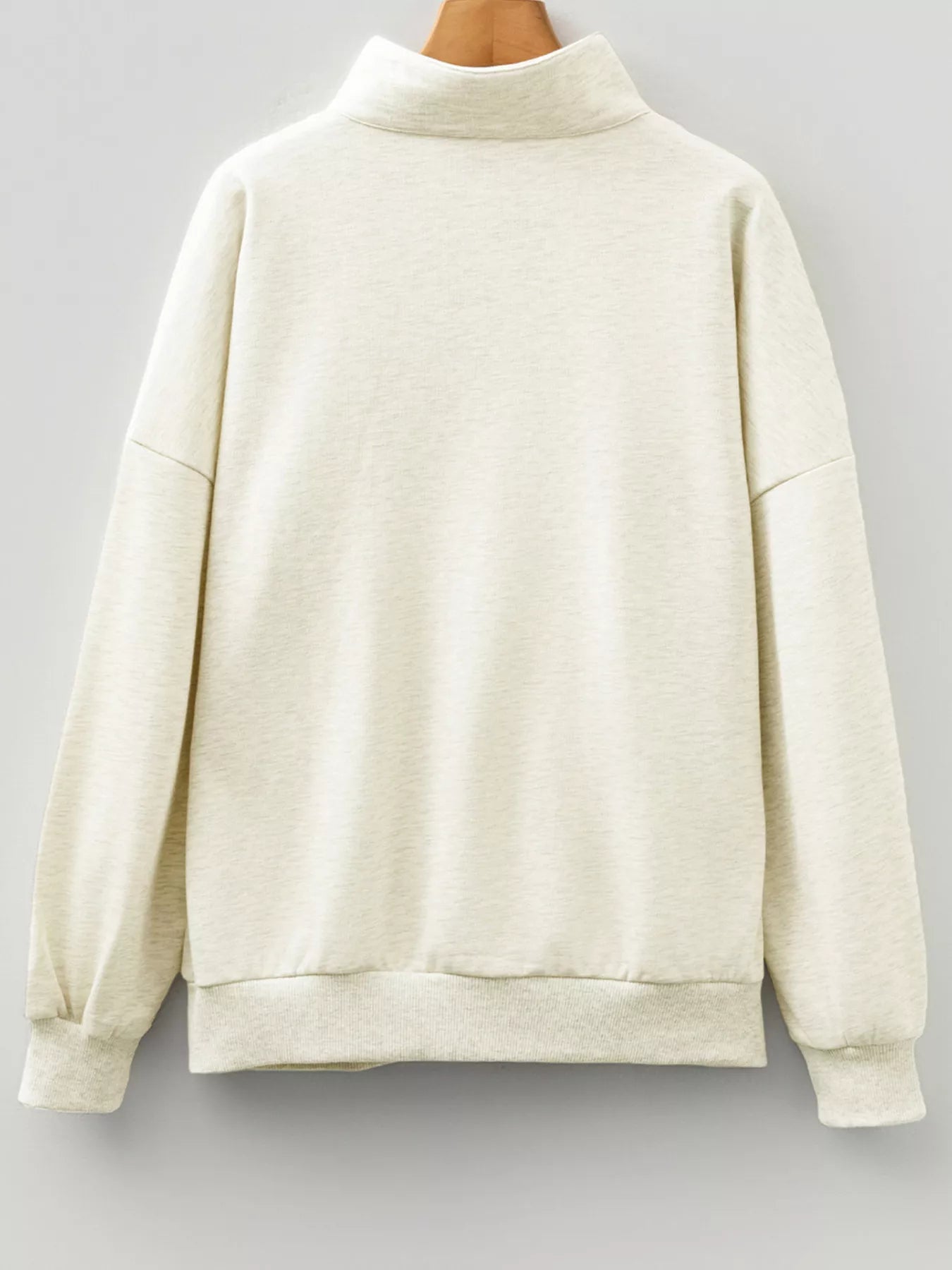 Sequin Candy Canes Contrast Collar Patchwork Loose Sweatshirt OutfitFlow