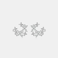 925 Sterling Silver Moissanite Lucky Clover Earrings OutfitFlow