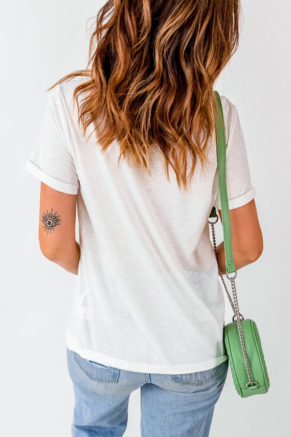 Sequin Pumpkin Round Neck Short Sleeve T-Shirt OutfitFlow