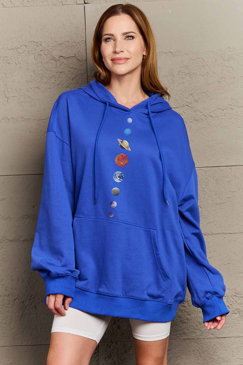 Outfit Flow - Simply Love Simply Love Full Size Dropped Shoulder Solar System Graphic Hoodie