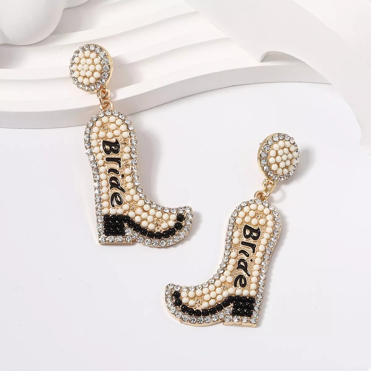 Bride Boot Dangle Earrings OutfitFlow