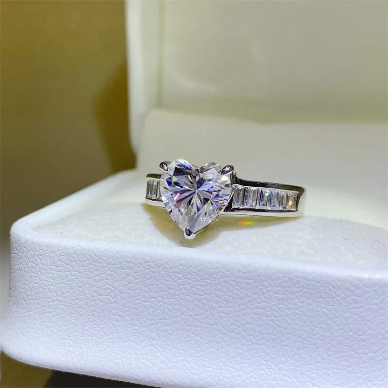 3 Carat Moissanite 925 Sterling Silver Ring OutfitFlow