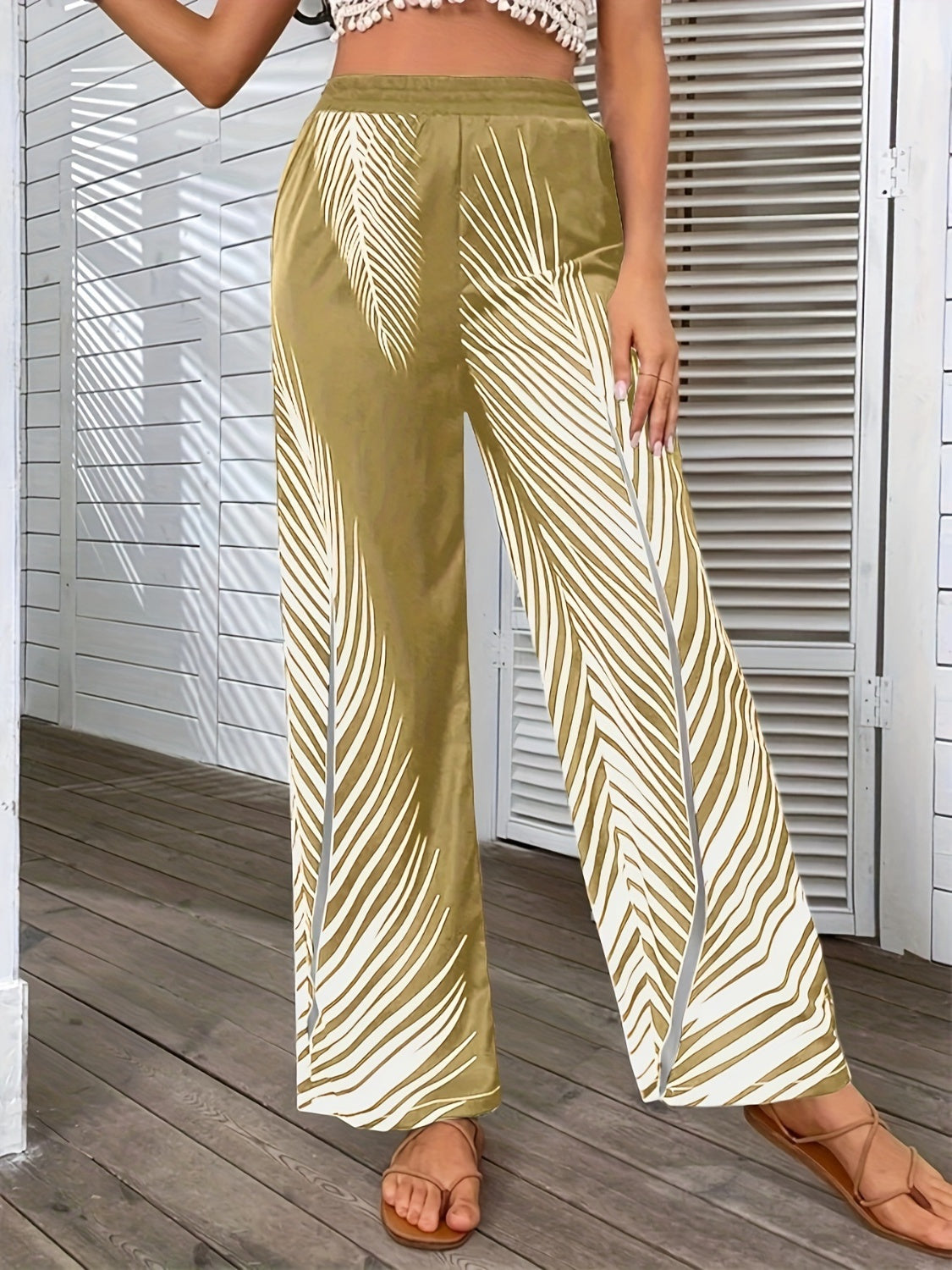 Outfit Flow - Printed Wide Leg Pants