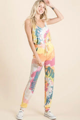 BiBi Tie Dye French Terry Casual Pants OutfitFlow