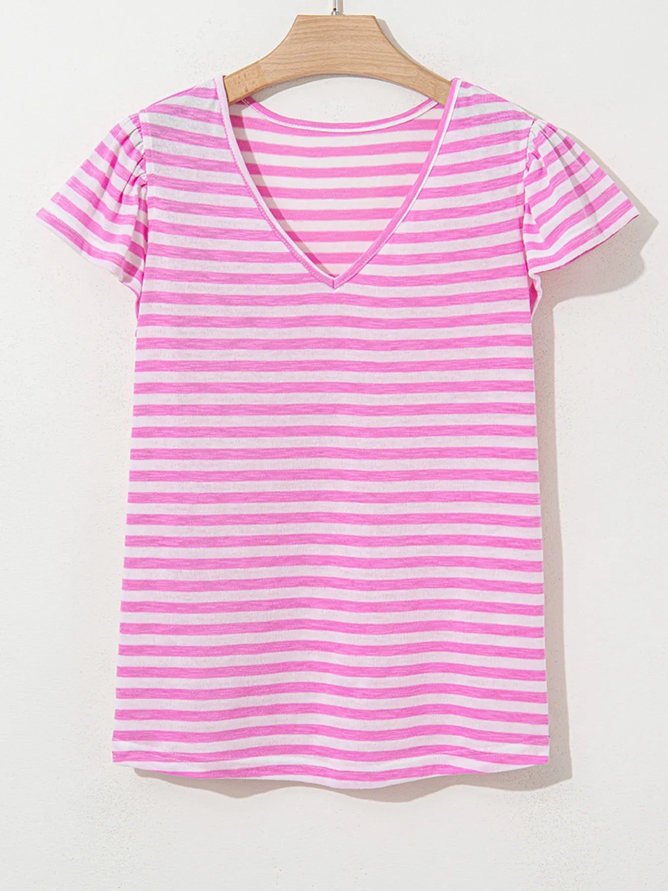 Striped V-Neck T-Shirt OutfitFlow