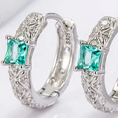 925 Sterling Silver Inlaid Zircon Earrings OutfitFlow